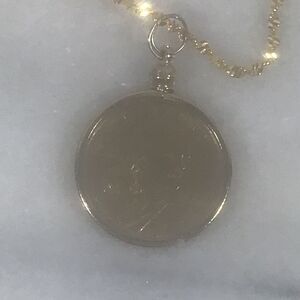 Handmade 2000 Sacagawea Dollar Necklace Dainty Gold Coin Jewelry